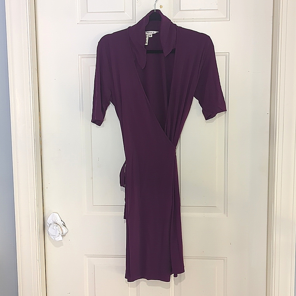 Purple Max Studio Faux Wrap Dress. Size Medium